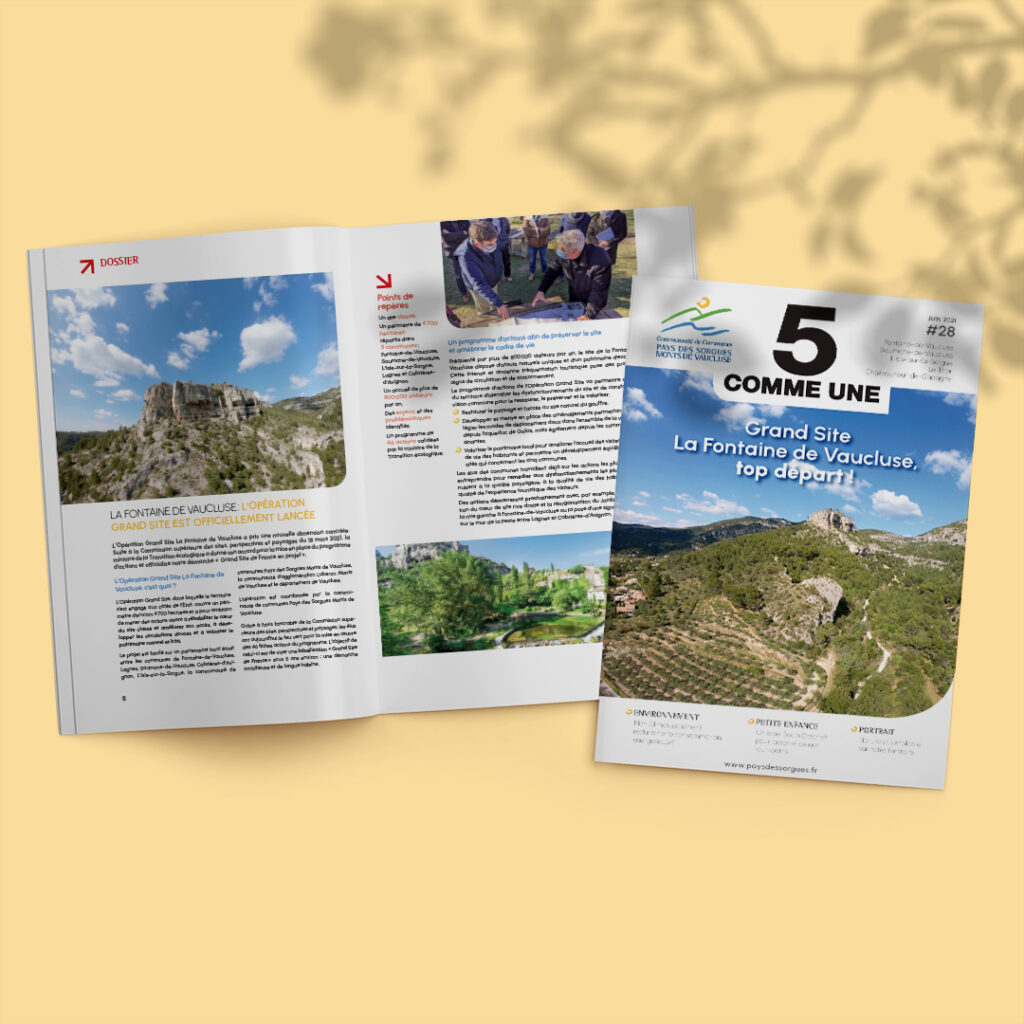 Magasine communauté de communes des pays de Sorgues et du Mont Ventoux, (24 a 28 pages selon les numéros)